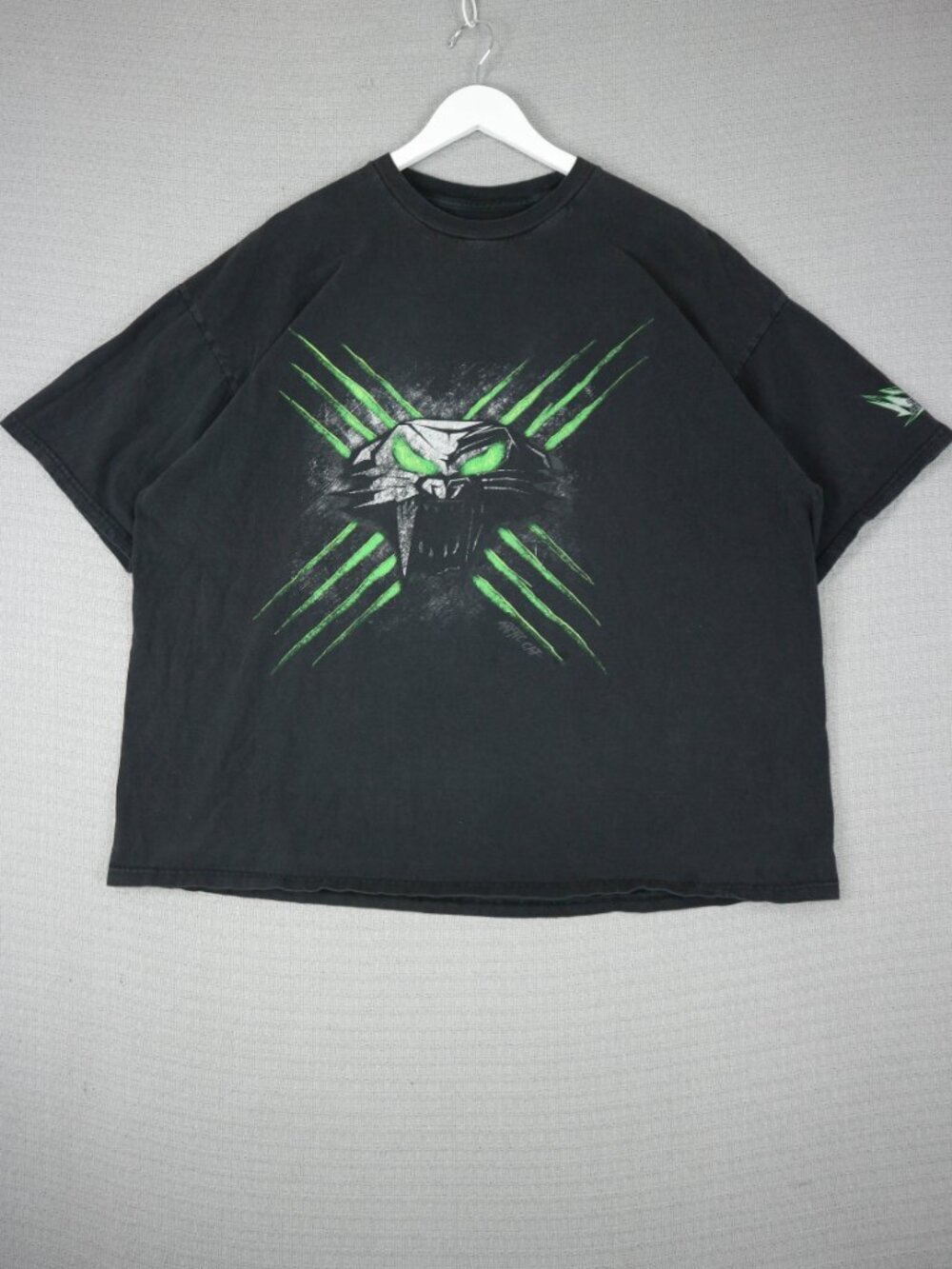 Team Arctic Cat By Arctic Wear Mens Black T-Shirt Size XXL 2XL Faded Vintage